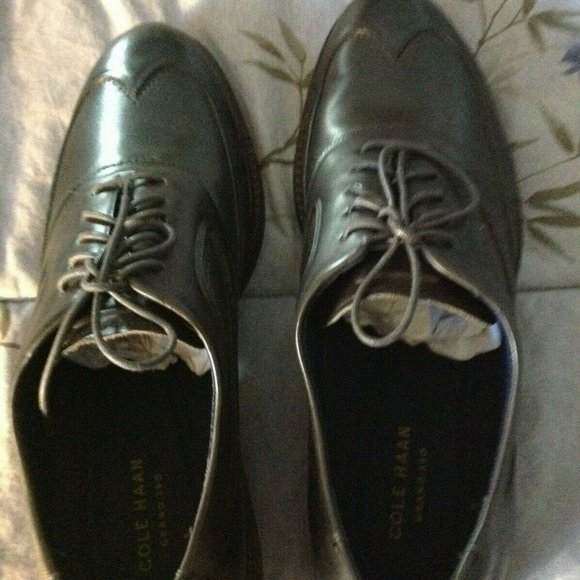 Cole Haan Men's Washington Grand Dark Gray Leather Oxford Dress Shoes 11.5M NIB - Picture 5 of 9